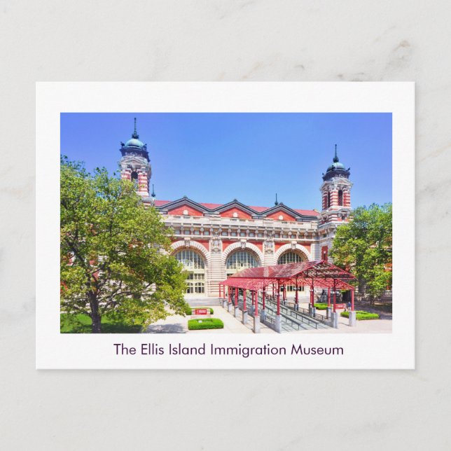 Carte Postale Faire-part Le musée de l'Immigration d'Ellis Island (Devant)
