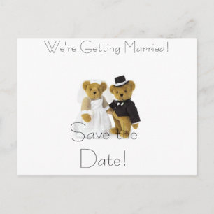 Carte Postale Faire-part le nounours, fait gagner la date ! , Nous obtenons