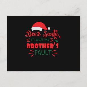 Carte Postale Faire-part Le Père Noël est un paresseux