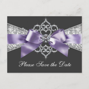 Carte Postale Faire-part Le pourpre et le noir font gagner la date