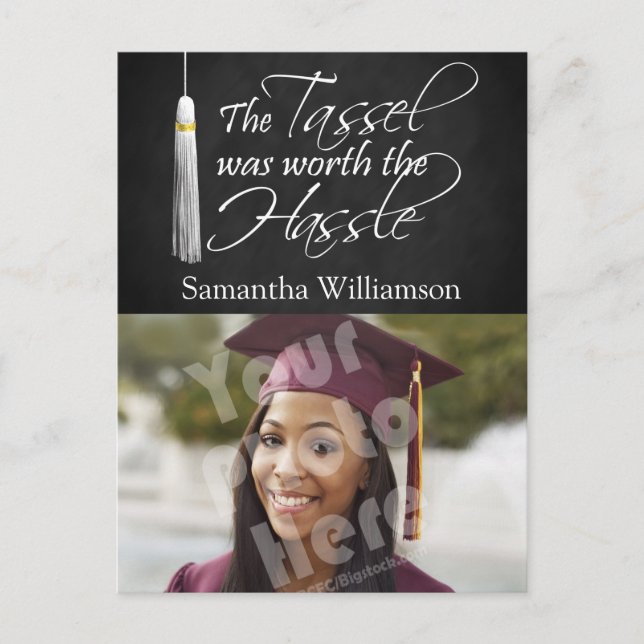 Carte Postale Faire-part Le Tassel valait le coup du Hassle (Devant)