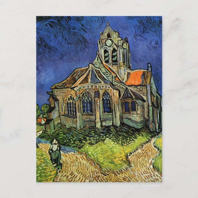 Carte Postale Faire-part L'église d'Auvers-sur-Oise par Vincent van Gogh Ma (Devant)