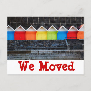 Carte Postale Faire-part Les Chambres de plage colorées nous avons déplacé