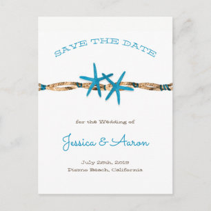 Carte Postale Faire-part Les étoiles de mer et la corde d'Aqua font gagner