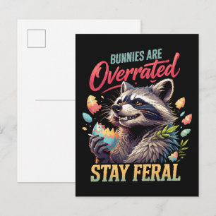 Carte Postale Faire-part Les lapins sont surestimés Restez sauvage