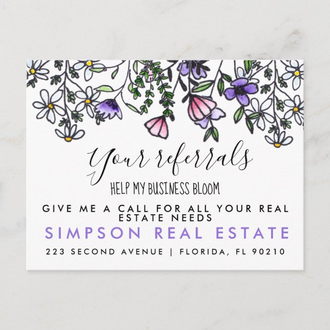 Carte Postale Faire-part les références aident mon entreprise de courtage i (Devant)