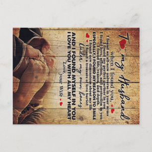 Carte Postale Faire-part Letter To My Husband, Cute Family Gift