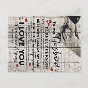 Carte Postale Faire-part Letter To My Husband , New Home Gift