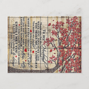 Carte Postale Faire-part Lettre À Mon Mari, Nouveau Cadeau À Domicile