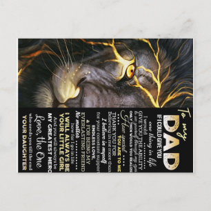 Carte Postale Faire-part Lettre D'Amour, À Mon Cadeau Papa,