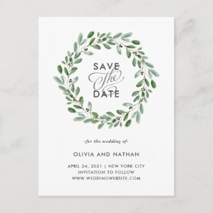 Carte Postale Faire-part Liage minimal   Mariage Enregistrer la date