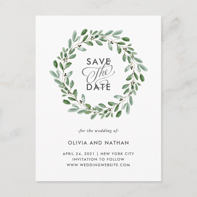 Carte Postale Faire-part Liage minimal | Mariage Enregistrer la date (Devant)