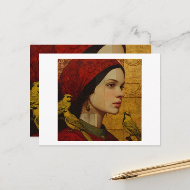 Carte Postale Faire-part Lienzo de imitación sin bordes (Devant/Arrière en situation)