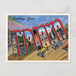 Carte Postale Faire-part L'Indiana vintage