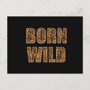 Carte Postale Faire-part Lion Lion Poster de animal de Born Wild Cheetah