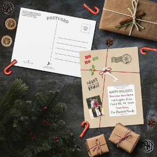 Carte Postale Faire-part Livraison de Noël Nouvelle Maison Fêtes Déménageme