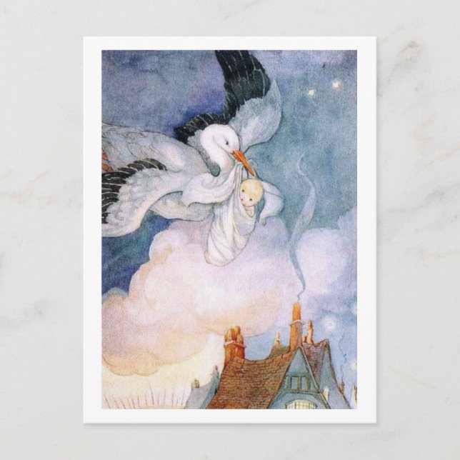 Carte Postale Faire-part Livraison Spéciale – Nouveau Né (Devant)