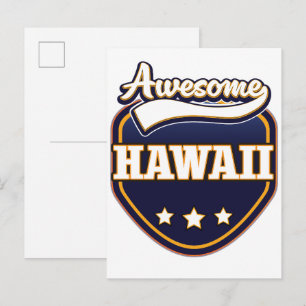 Carte Postale Faire-part Logo de sport génial Hawaï