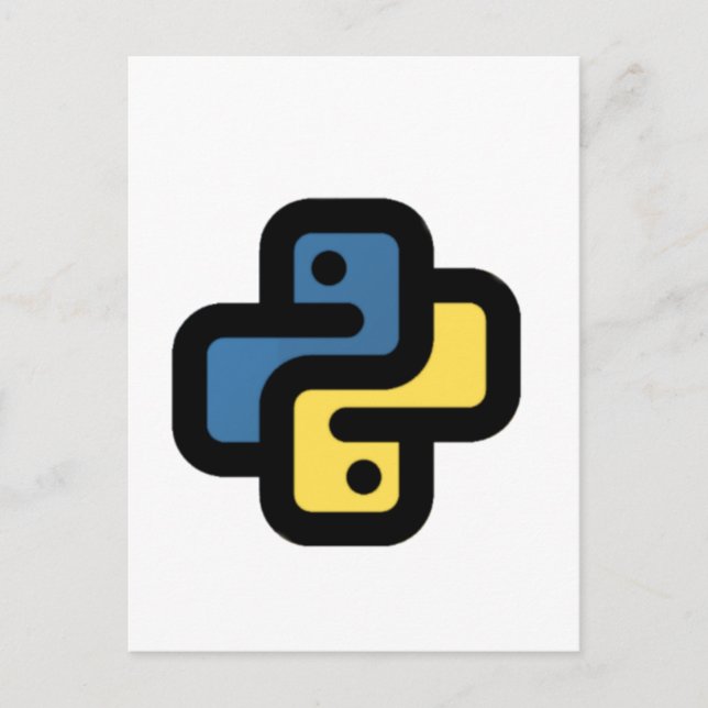 Carte Postale Faire-part Logo Python (Devant)