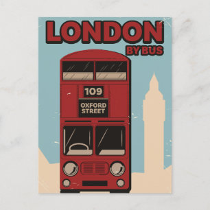 Carte Postale Faire-part Londres En Bus