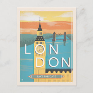 Carte Postale Faire-part Londres   Sauvegarder la date