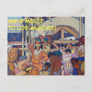 Carte Postale Faire-part Los Angeles California Changement d'adresse