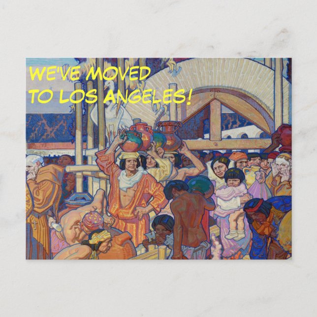 Carte Postale Faire-part Los Angeles California Changement d'adresse (Devant)