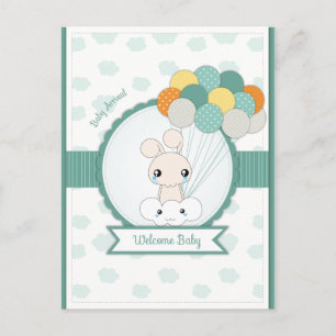 Carte Postale Faire-part Love Bunnies New Baby Félicitations