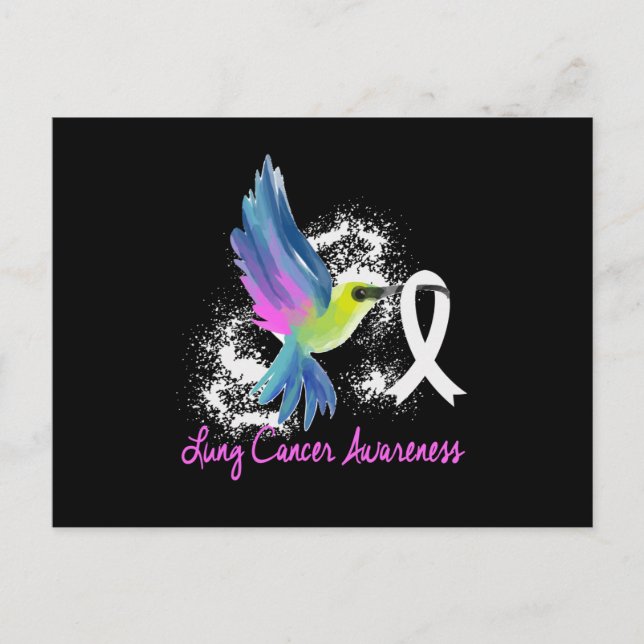 Carte Postale Faire-part Lung Awareness Pearl Ribbon (Devant)