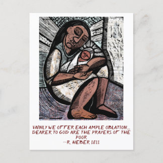 Carte Postale Faire-part Madone des pauvres