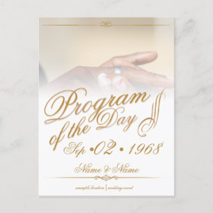 Carte Postale Faire-part Mains d'un couple mariage coloré épingle sur annea