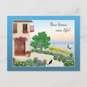 Carte Postale Faire-part Maison au bord d'un joli lac / Maison de bord de m