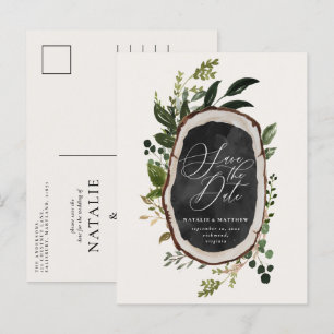 Carte Postale Faire-part Maison de ferme rustique mariage automne élégant