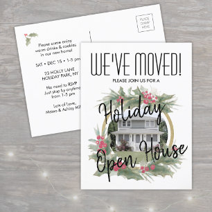 Carte Postale Faire-part Maison de vacances chauffer Open House We've Moved