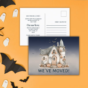 Carte Postale Faire-part Maison hantée sur le thème de Halloween mignon Cha