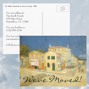 Carte Postale Faire-part Maison jaune par Vincent van Gogh Changement d'adr