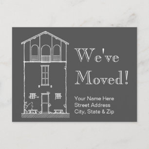 Carte Postale Faire-part Maison rustique simple Nouveau tableau d'adresse C
