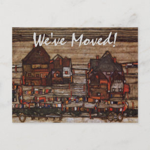 Carte Postale Faire-part Maisons au blanchissage par Schiele, Changement d'
