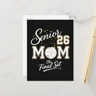 Carte Postale Faire-part Maman senior promotion 2026 Volleyball