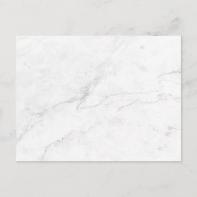 Carte Postale Faire-part Marbre Blanc (Devant)