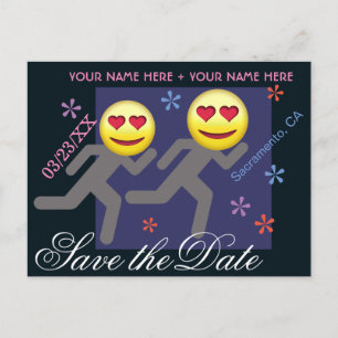 Carte Postale Faire-part Marche personnalisée au mariage Enregistrer la dat