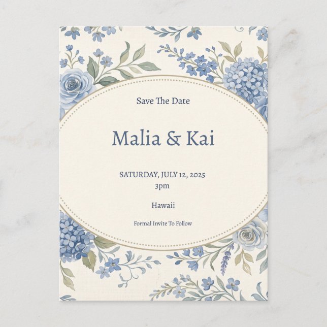 Carte Postale Faire-part Mariage à l'Orchidée Tropicale (Devant)
