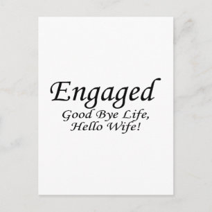 Carte Postale Faire-part Mariage Au Revoir La Vie