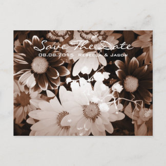 Carte Postale Faire-part mariage bohème de pays occidental daisy