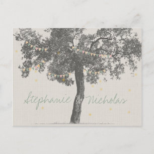 Carte Postale Faire-part Mariage dans l'arbre rustique Enregistrer les cart
