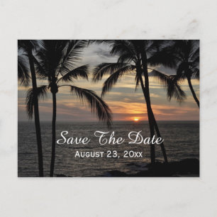 Carte Postale Faire-part Mariage de Destination à Sauver la Date sous les P
