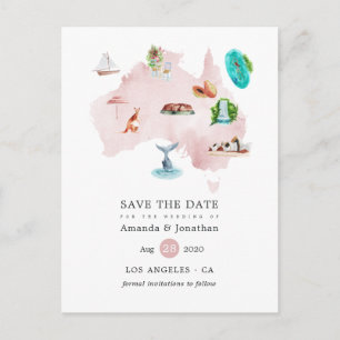 Carte Postale Faire-part Mariage de destination en Australie, Sauvegarder l