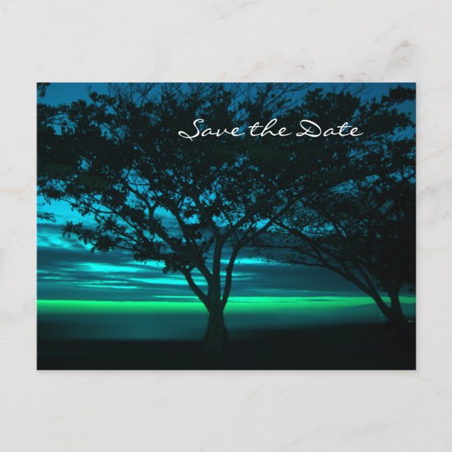 Carte Postale Faire-part Mariage de destination Enregistrer la date (Devant)