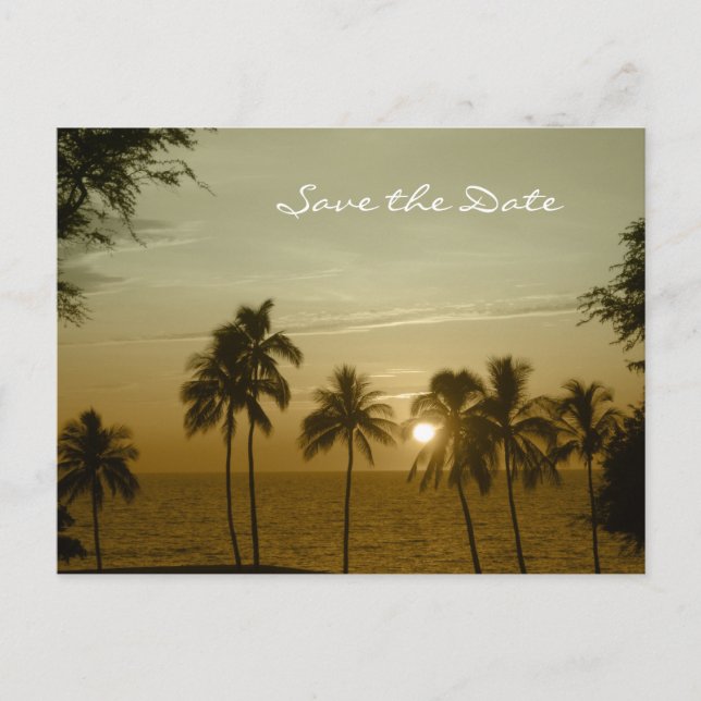 Carte Postale Faire-part Mariage de Destination Enregistrer la Date, Mauna  (Devant)
