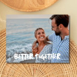 Carte Postale Faire-part Mariage de plage photo mariage Enregistrer la date<br><div class="desc">Invitations amis et famille pour réserver votre date de mariage avec notre photo de mariage de plage "mieux ensemble" design enregistrer la date carte postale. Customisez avec votre photo à l'avant et ajoutez vos coordonnées de mariage à l'arrière de la carte.</div>